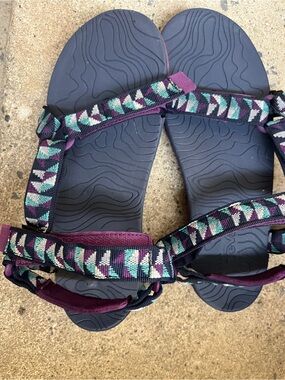 Teva Strappy Outdoor Sandals - Purple & Teal